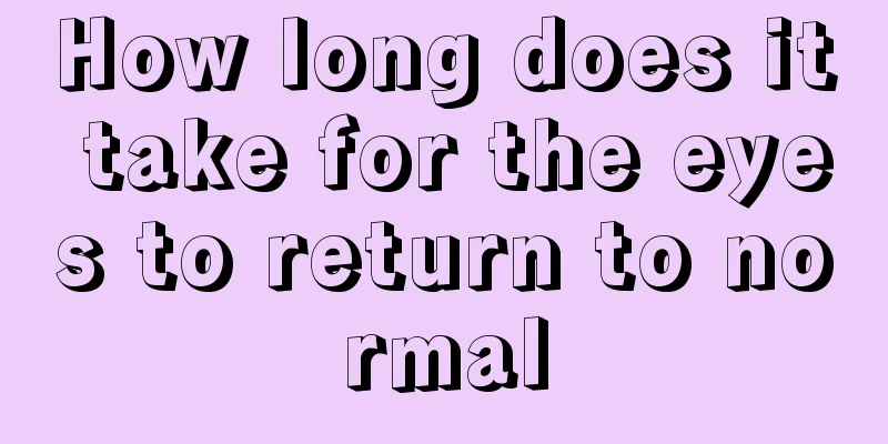 How long does it take for the eyes to return to normal