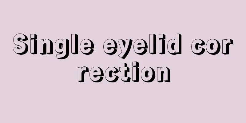 Single eyelid correction