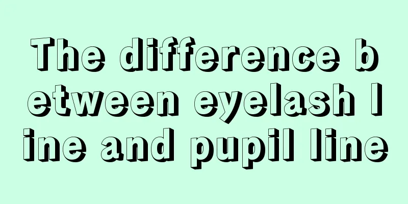 The difference between eyelash line and pupil line