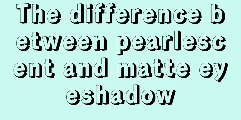 The difference between pearlescent and matte eyeshadow