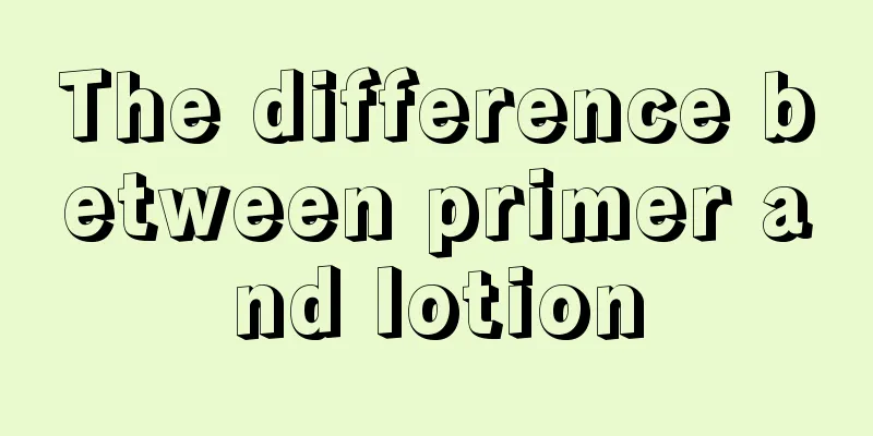 The difference between primer and lotion