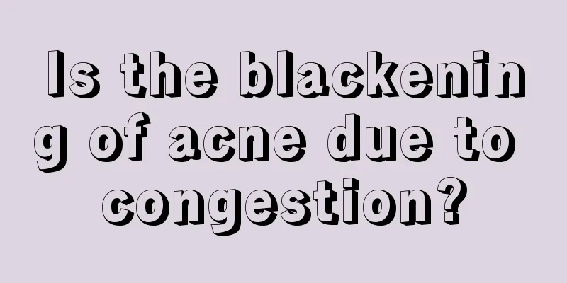 Is the blackening of acne due to congestion?