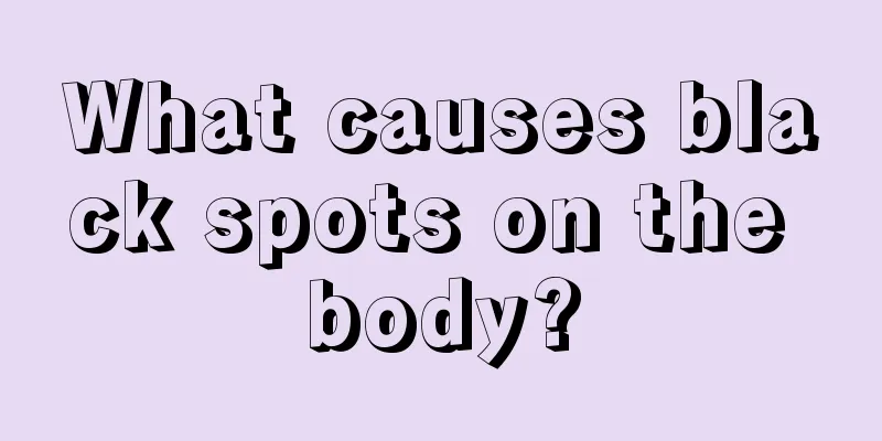 What causes black spots on the body?