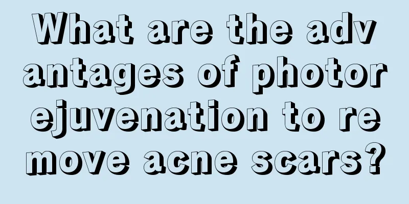 What are the advantages of photorejuvenation to remove acne scars?