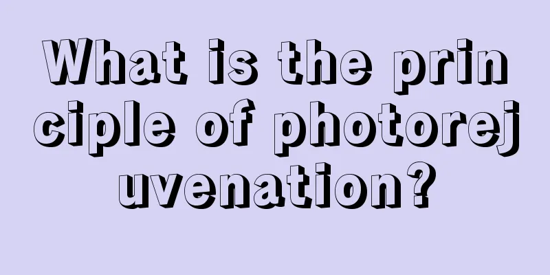 What is the principle of photorejuvenation?