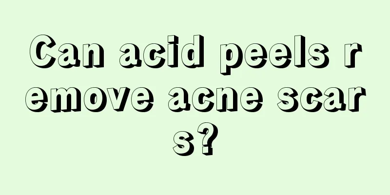 Can acid peels remove acne scars?