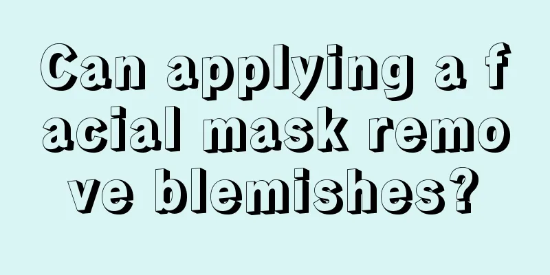 Can applying a facial mask remove blemishes?