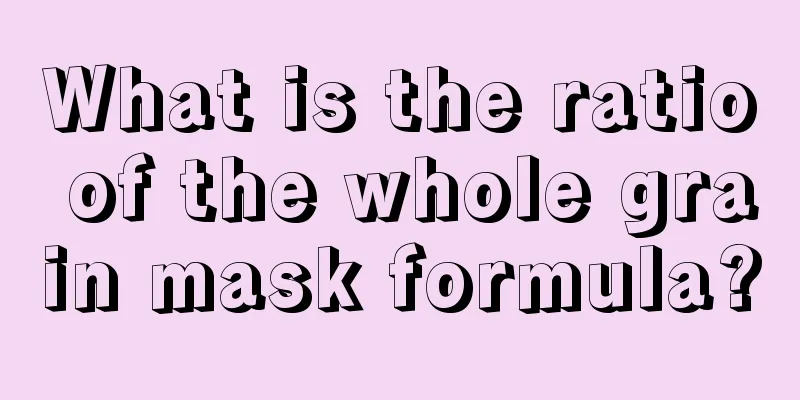 What is the ratio of the whole grain mask formula?