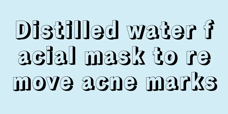 Distilled water facial mask to remove acne marks