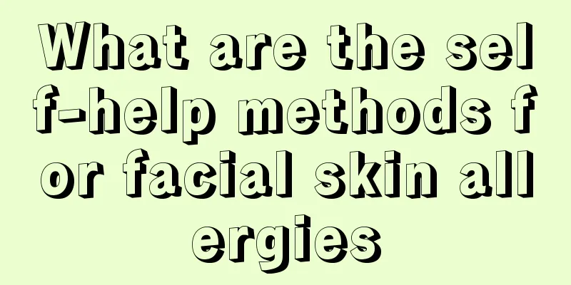 What are the self-help methods for facial skin allergies