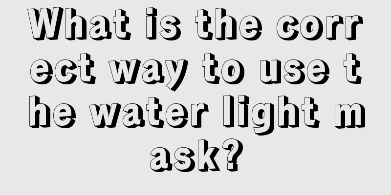 What is the correct way to use the water light mask?