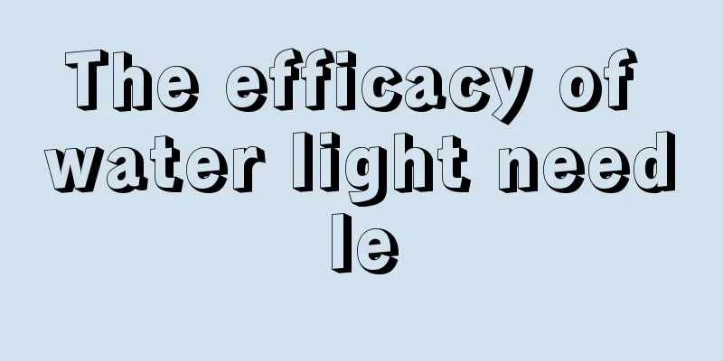 The efficacy of water light needle