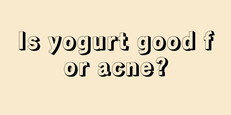 Is yogurt good for acne?