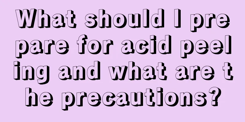 What should I prepare for acid peeling and what are the precautions?