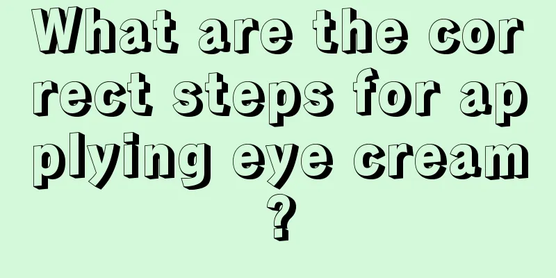 What are the correct steps for applying eye cream?