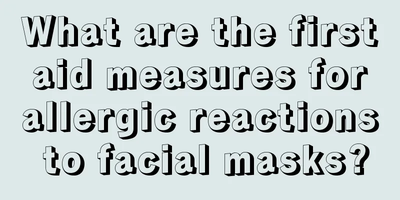 What are the first aid measures for allergic reactions to facial masks?