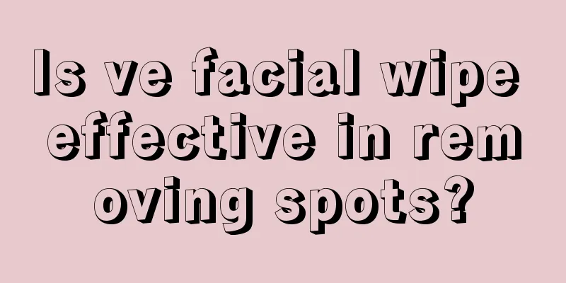 Is ve facial wipe effective in removing spots?