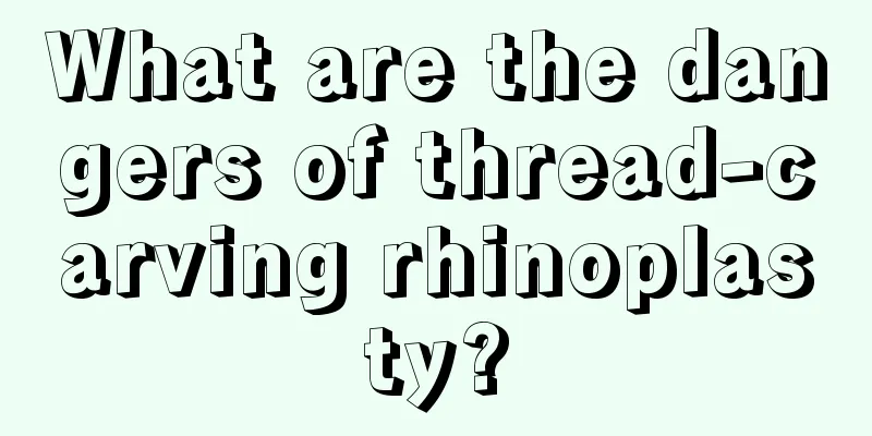 What are the dangers of thread-carving rhinoplasty?