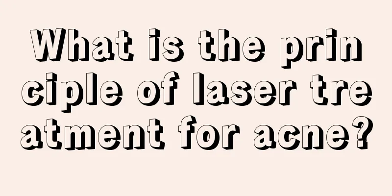 What is the principle of laser treatment for acne?