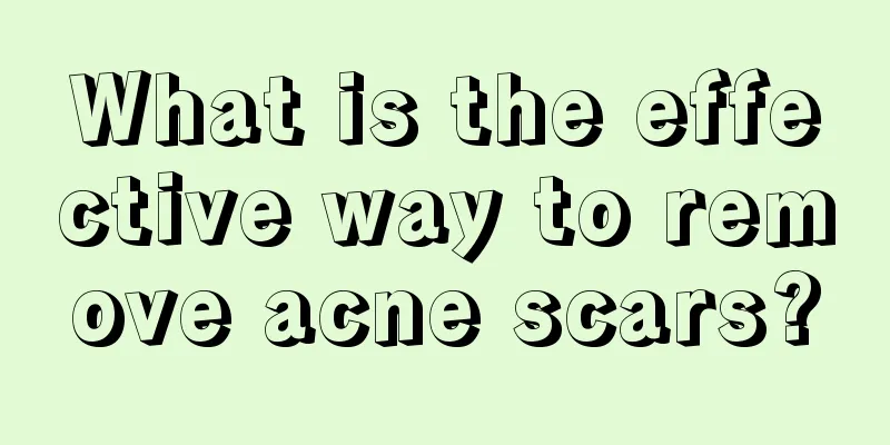 What is the effective way to remove acne scars?