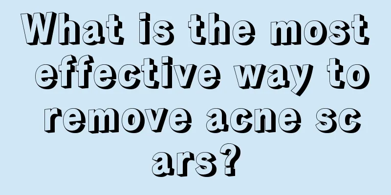 What is the most effective way to remove acne scars?