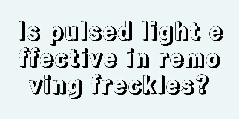 Is pulsed light effective in removing freckles?