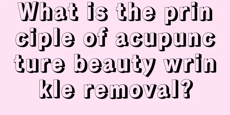 What is the principle of acupuncture beauty wrinkle removal?