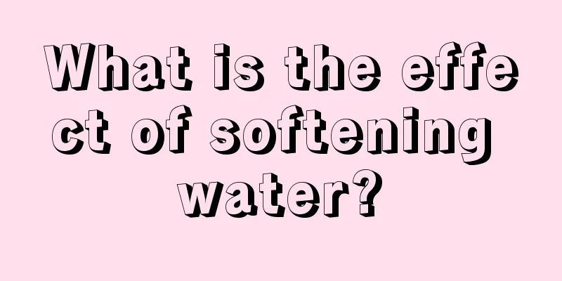 What is the effect of softening water?