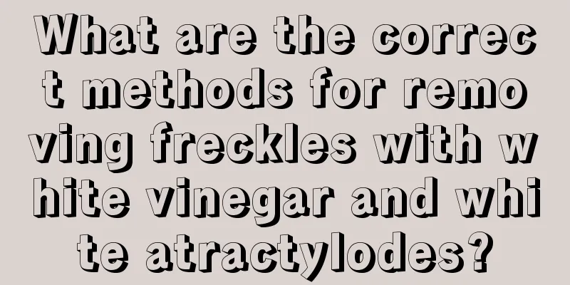 What are the correct methods for removing freckles with white vinegar and white atractylodes?