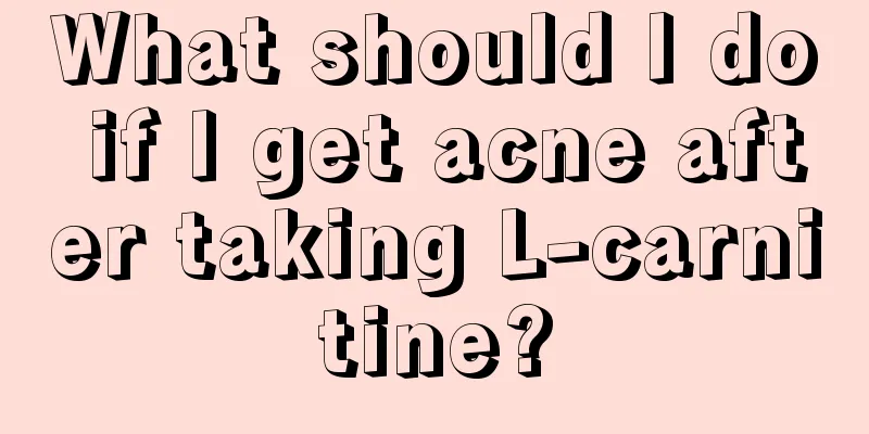 What should I do if I get acne after taking L-carnitine?