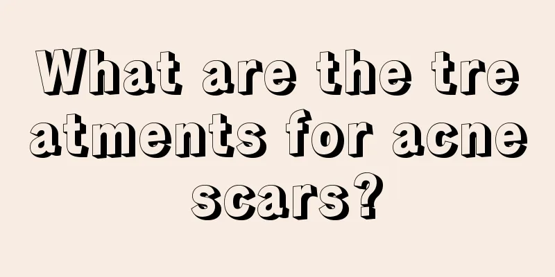 What are the treatments for acne scars?