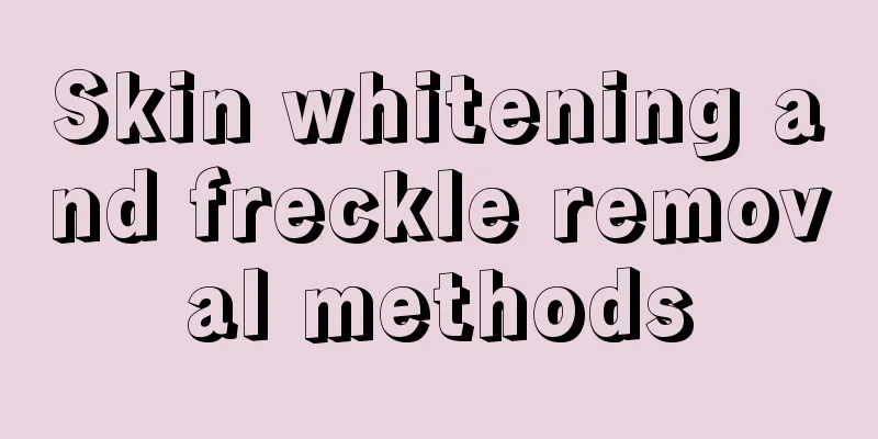 Skin whitening and freckle removal methods