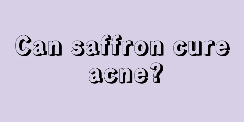 Can saffron cure acne?