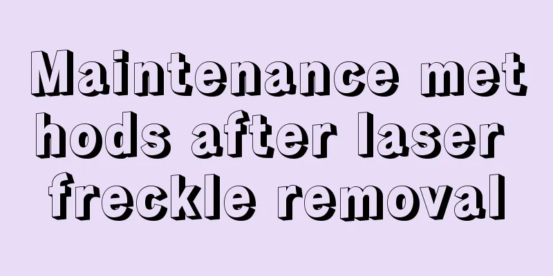 Maintenance methods after laser freckle removal