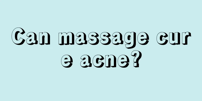 Can massage cure acne?