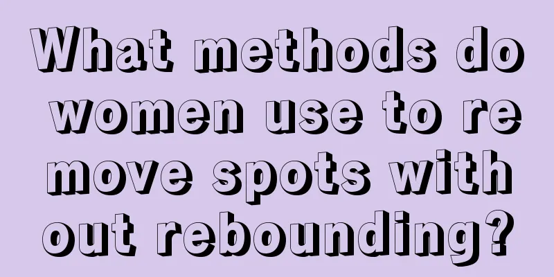 What methods do women use to remove spots without rebounding?