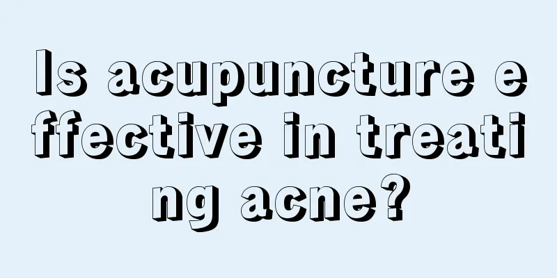 Is acupuncture effective in treating acne?