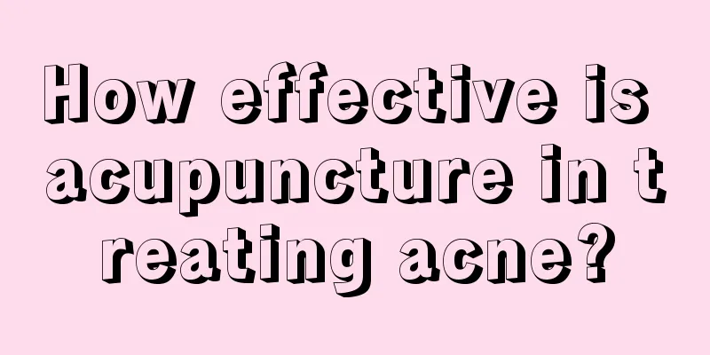 How effective is acupuncture in treating acne?