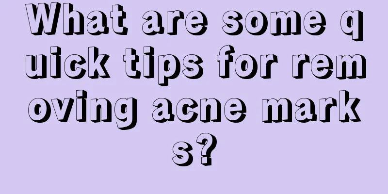 What are some quick tips for removing acne marks?