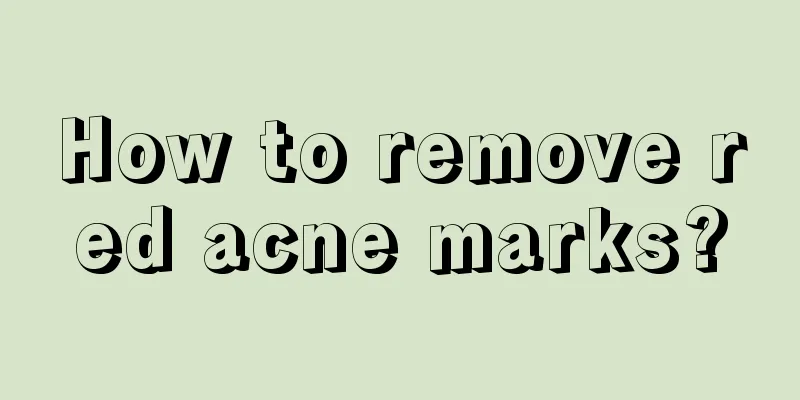 How to remove red acne marks?