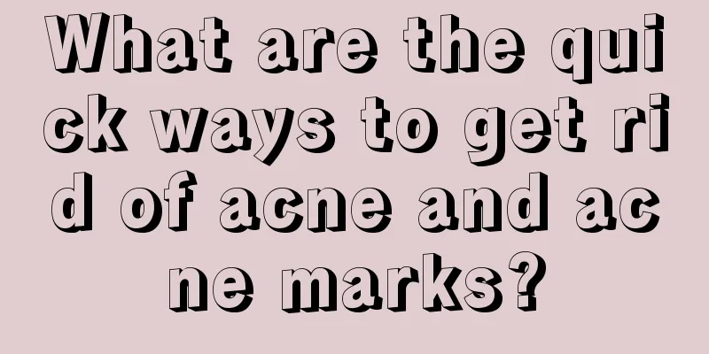 What are the quick ways to get rid of acne and acne marks?