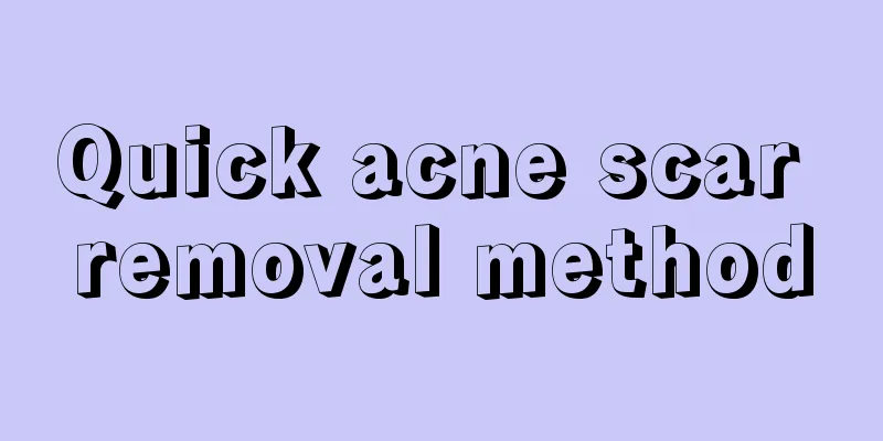 Quick acne scar removal method