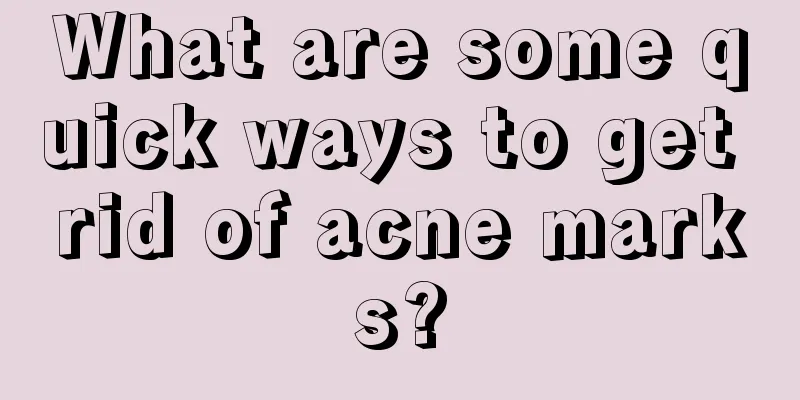 What are some quick ways to get rid of acne marks?