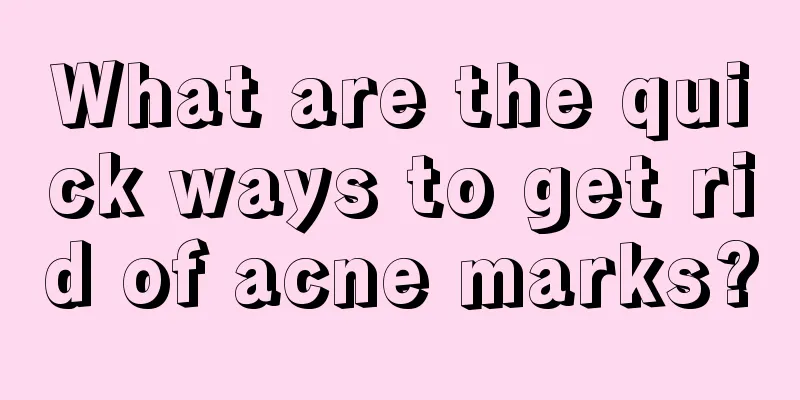 What are the quick ways to get rid of acne marks?