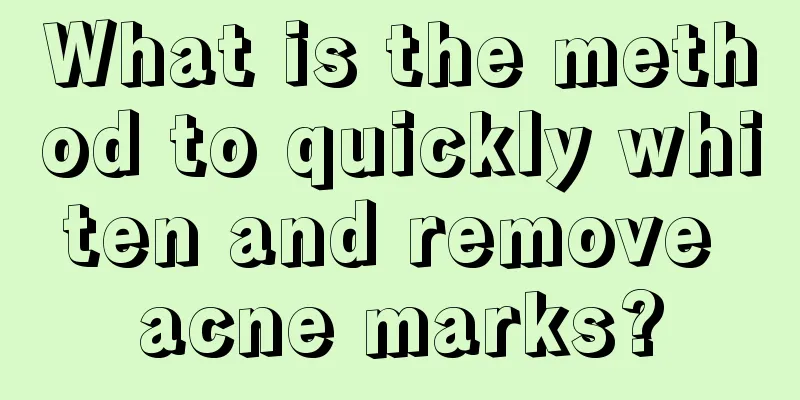 What is the method to quickly whiten and remove acne marks?