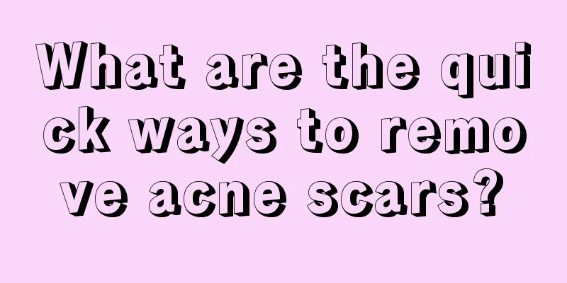 What are the quick ways to remove acne scars?