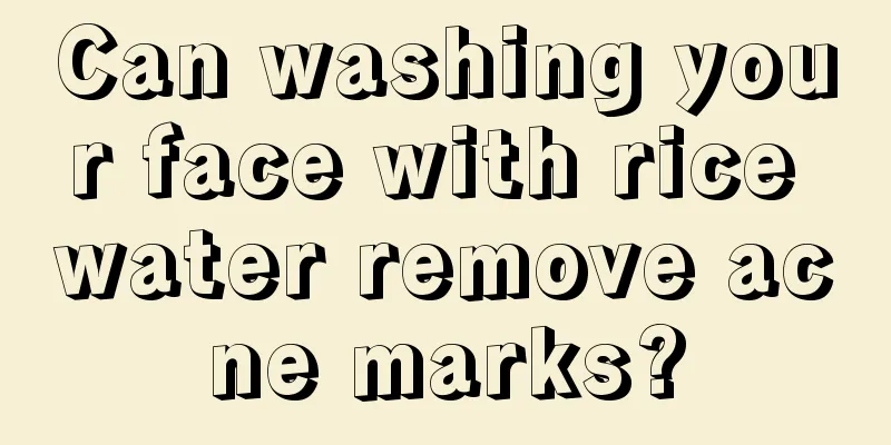 Can washing your face with rice water remove acne marks?