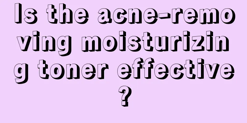 Is the acne-removing moisturizing toner effective?