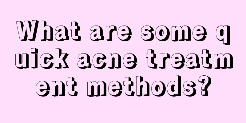 What are some quick acne treatment methods?