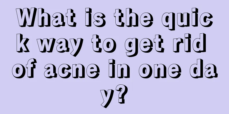 What is the quick way to get rid of acne in one day?